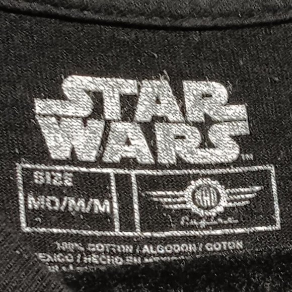 Vintage 90s Black Star Wars Christmas Darth Vader T Shirt  (Men's Size Medium) - Picture 3 of 4